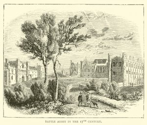 Battle Abbey in the 17th century by English School