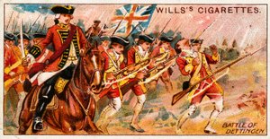 Battle of Dettingen by English School
