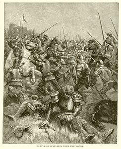 Battle of Spaniards with the Moors