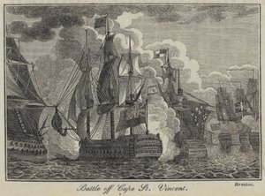 Battle off Cape St Vincent by English School