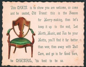 Be Chairful, tis best to be so - Christmas card by English School