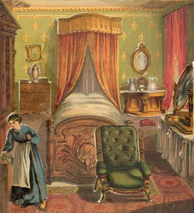 Bedroom with Maid Cleaning