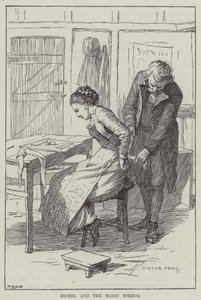 Bichel and the Magic Mirror (engraving) by English School