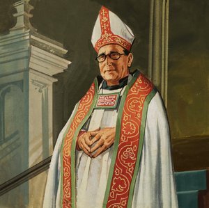 Bishop in church by English School