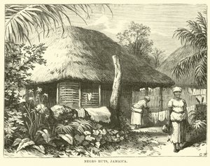 Black Huts, Jamaica by English School