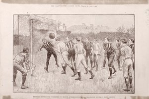 Blackburn Rovers vs. Nottingham County at the Kennington Oval, from The Illustrated Sporting and Dramatic News, 23rd March 1891