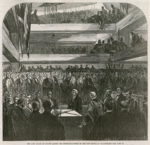 Blackfriars Bridge. Ceremony for Laying the Foundation Stone, 20 July 1865 by English School