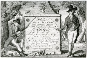 Blake, Gunmaker and Sword Cutler, Gun Case Label by English School