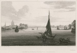 Boats on the River Thames at Battersea by English School