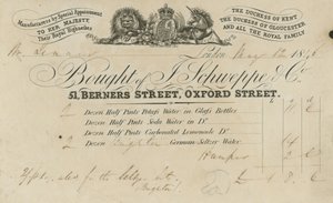 Bought of Schweppe & Co