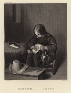 Boy and Dog by English School