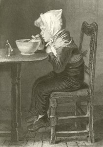 Boy eating by English School