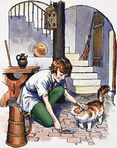 Boy with cat