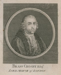 Brass Crosby, Lord Mayor of London 1765