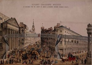 Bridge Over the Street at Mansion House, c.1862 by English School