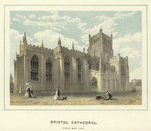 Bristol Cathedral, North East View by English School