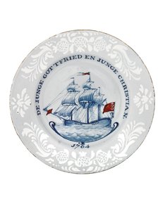 Bristol Delft plate, probably Richard Frank of Redcliffe by English School