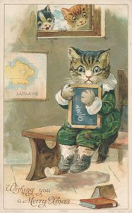British Christmas Card by English School