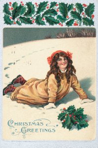 British Christmas Card by English School