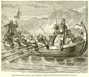British King Edgar the Pacific with his Tributary Celtic Vassals by English School