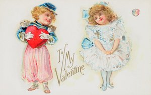 British Valentine card by English School