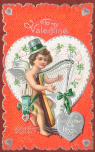 British Valentine card by English School