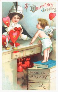 British Valentine card by English School