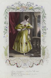 Valentine card with an image of a woman looking at a Valentine card on the ground by English School