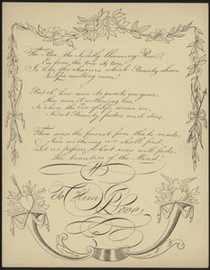 Valentine card with lines of verse by English School