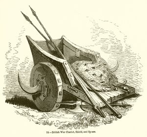British War Chariot, Shield, and Spears