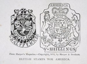 British stamps for America by English School