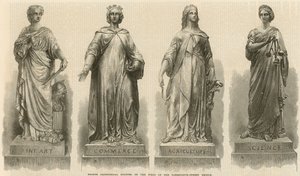 Bronze Allegorical Statues on the Piers of the Farringdon Street Bridge
