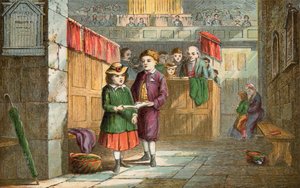 Brother and Sister Singing Hymns at Church