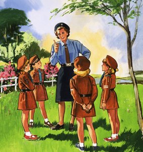 Brown Owl and her Brownie pack by English School