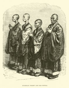 Buddhist Priest and His Pupils by English School