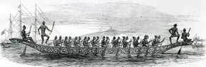 Burmese War Boat by English School