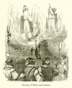 Burning of Ridley and Latimer by English School