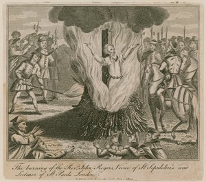 Burning of Martyrs in Smithfield by English School