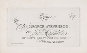 Business Card for George Stevenson by English School
