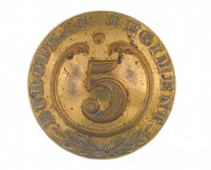 Button, other ranks, 5th Bengal European Regiment, 1858-1860 by English School