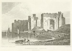 Caernarvon Castle, Caernarvonshire by English School