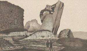 Caerphilly Castle, Leaning Tower by English School