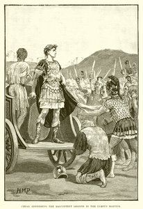 Caesar Addressing the Malcontent Legions in the Campus Martius by English School