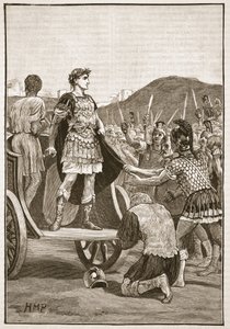 Caesar Addressing the Malcontent Legions in the Campus Martius by English School