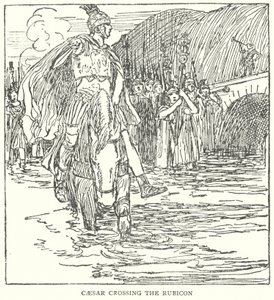 Caesar Crossing the Rubicon by English School
