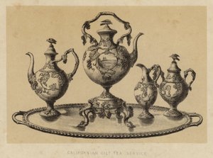 Californian Gilt Tea Service by English School