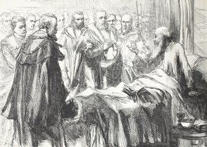 Calvin addressing the Council for the last time by English School