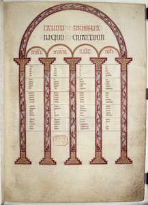 Canon Tables, illustration from the 