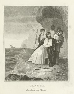 Canute Rebuking His Nobles by English School