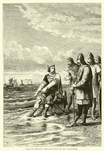 Canute rebukes the flattery of his courtiers